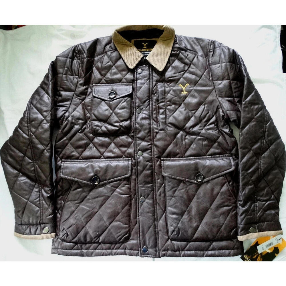 Yellowstone logo Dutton Ranch Officially Brown Jacket